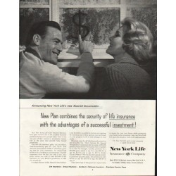 1958 New York Life Insurance Company Ad "New Plan"