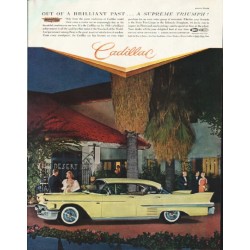 1958 Cadillac Ad "brilliant past" ~ (model year 1958)