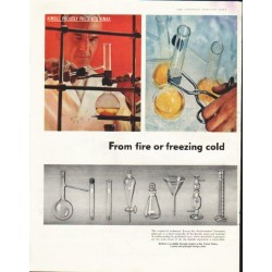 1958 Kimble Glass Company Ad "fire or freezing cold"