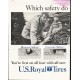 1958 U.S. Royal Tires Ad "Which safety"