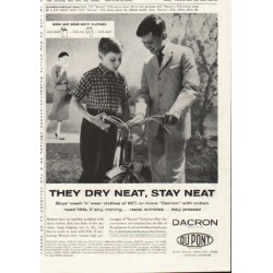 1958 Du Pont Ad "They Dry Neat"