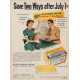 1950 Durkee's Oleomargarine Ad "Save Two Ways after July 1st"