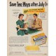 1950 Durkee's Oleomargarine Ad "Save Two Ways after July 1st"