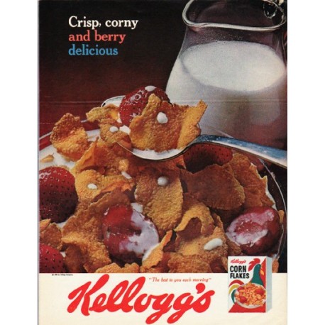 1965 Kellogg's Ad "Crisp, corny"