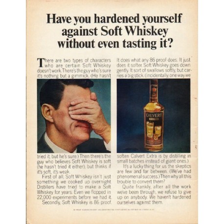 1965 Calvert Whiskey Ad "hardened yourself"