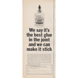 1965 Elmer's Glue-All Ad "best glue in the joint"