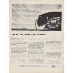 1949 American Telephone and Telegraph Company Ad "The Future"