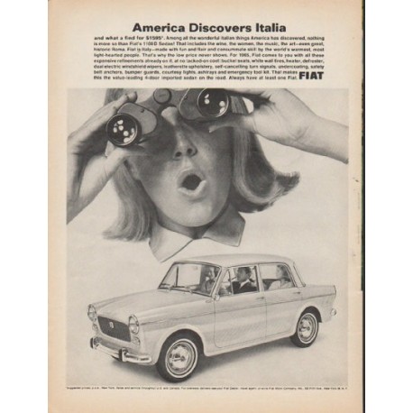 1965 Fiat Ad "America Discovers Italia"