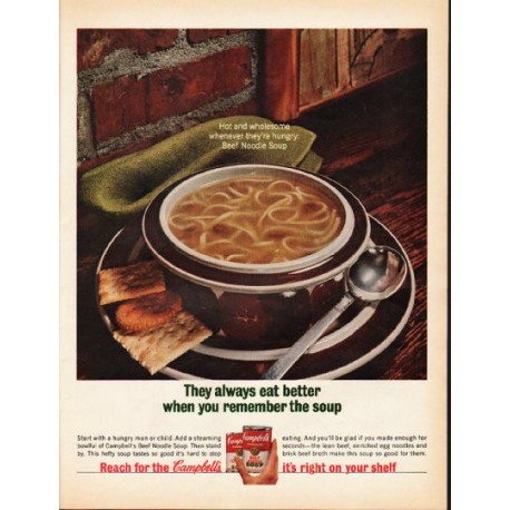 1965 Campbell's Soup Ad "Hot and wholesome"