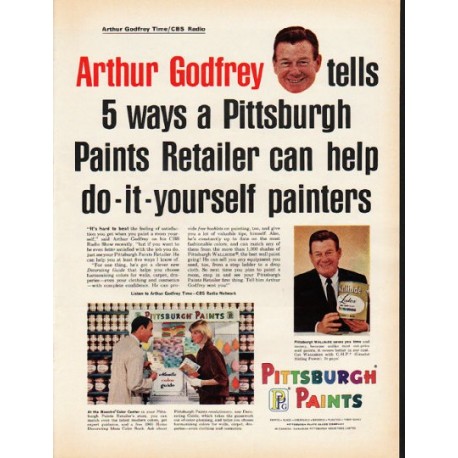 1965 Pittsburgh Paints Ad "Arthur Godfrey"