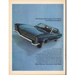 1965 Buick Riviera Ad "The Riviera with muscles" ~ (model year 1965)