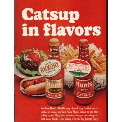 1965 Hunt's Catsup Ad "Catsup in flavors"