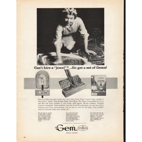 1965 Gem Mops Ad "get a set of Gems"