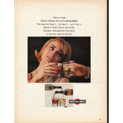 1965 Martini & Rossi Ad "Alone at last"