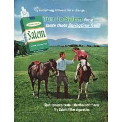 1965 Salem Cigarettes Ad "Springtime fresh"