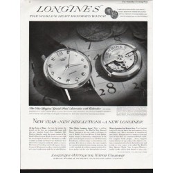 1963 Longines-Wittnauer Watch Ad "New year"