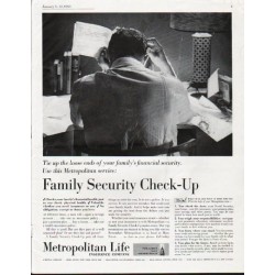 1963 Metropolitan Life Insurance Ad "Family Security Check-Up"