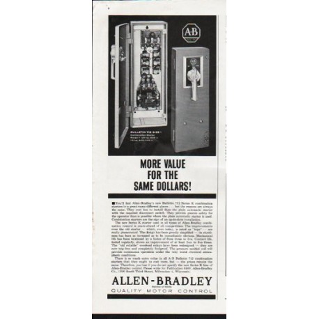 1963 Allen-Bradley Ad "More Value"