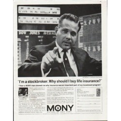 1963 Mutual Of New York Ad "stockbrocker"