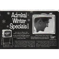 1963 Admiral Television Ad "Admiral Winter Specials"
