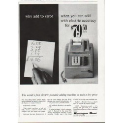 1963 Remington Rand Ad "why add to error"