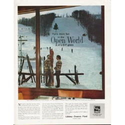 1963 Libbey Owens Ford Ad "Open World"