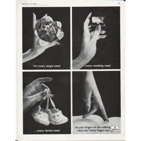 1963 Yellow Pages Ad "For every single need"