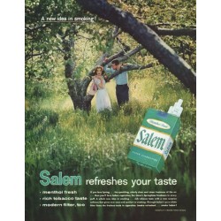 1958 Salem Cigarettes Ad "new idea in smoking"