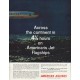 1958 American Airlines Ad "Across the continent"