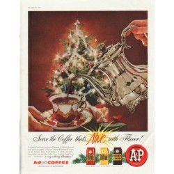 1958 A&P Coffee Ad "Alive with Flavor"
