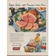 1949 Armour Ad "Happier Easter -- with America's Luxury Ham!"