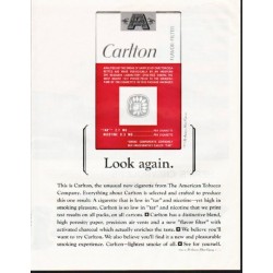 1964 Carlton Cigarettes Ad "Look again"