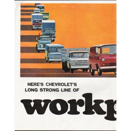 1965 Chevrolet Trucks Ad "workpower" ~ (model year 1965)