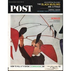 1965 Saturday Evening Post Cover Page "Mobiles" ~ February 27, 1965