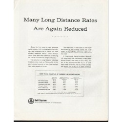 1965 Bell System Ad "Long Distance Rates"