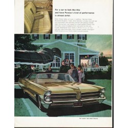 1965 Pontiac Bonneville Ad "almost sinful" ~ (model year 1965)