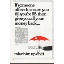 1965 Travelers Insurance Ad "all your money back"