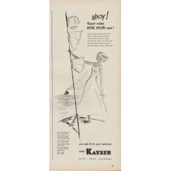 1949 Kayser Nylon Ad "ahoy! Kayser makes More Nylon news!"