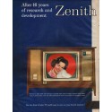 1961 Zenith Television Ad "16 years of research"