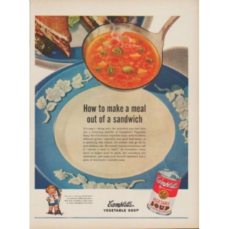 1949 Campbell's Soup Ad "How to make a meal"