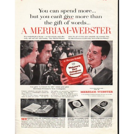 1961 Merriam-Webster Dictionary Ad "friend for life"