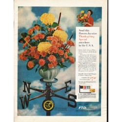 1961 Florists' Telegraph Delivery Ad "flowers-by-wire"