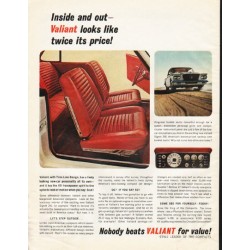 1962 Chrysler Valiant Ad "Inside and out" ~ (model year 1962)