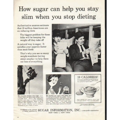 1961 Sugar Information, Inc. Ad "How sugar can help"