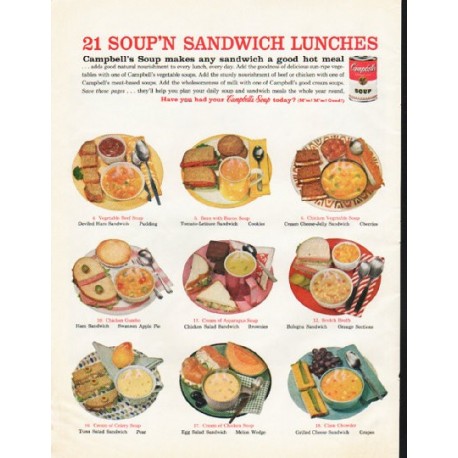 1961 Campbell's Soup Ad "sandwich lunches"