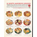 1961 Campbell's Soup Ad "sandwich lunches"
