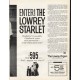 1961 Lowrey Organ Ad "Lowrey Starlet"