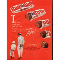 1961 Baby Ruth Candy Bar Ad "Tall men"