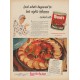 1949 Hunt's Tomato Sauce Ad "Look what's happened to last night's leftovers"