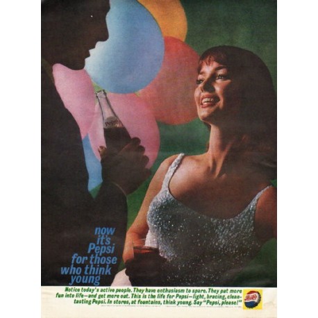 1961 Pepsi-Cola Ad "today's active people"